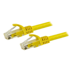 StarTech 1.5 m Cat6 Cable Yellow Cat6 Patch Cord Snagless RJ45 Connectors 24 AWG Copper Wire Ethernet ETL (N6PATC150CMYL)