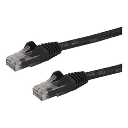 StarTech 1.5 m Cat6 Cable Black Cat6 Patch Cord Snagless RJ45 Connectors 24 AWG Copper Wire Ethernet Cable (N6PATC150CMBK)