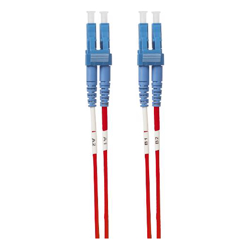 1.5m LC-LC OS1 / OS2 Singlemode Fibre Optic Cable: Red