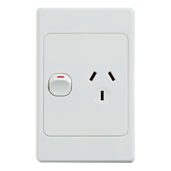 4Cabling 4C | Ultima Single Power Point 250V 10A Vertical