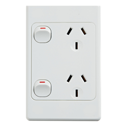 4Cabling 4C | Ultima Double Power Point 250V 10A Vertical