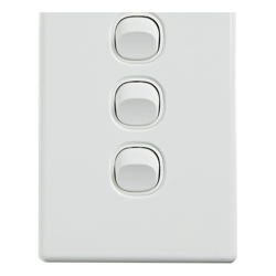 4Cabling 4C | Elegant Wall Switch 3 Gang 250V 16A Vertical