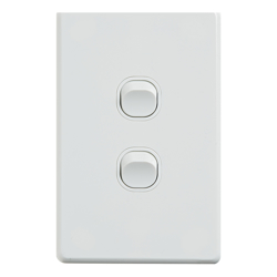 4Cabling 4C | Classic 2 Gang Switch 250V 16AX Vertical