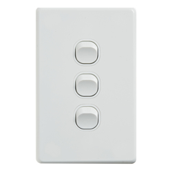 4Cabling 4C | Classic 3 Gang Switch 250V 16AX Vertical