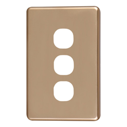 4Cabling 4C | Classic 3 Gang Switch Cover Gold