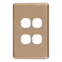4Cabling 4C | Classic 4 Gang Switch Cover Gold