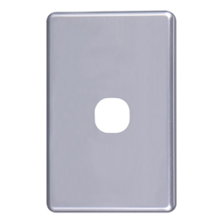 4Cabling 4C | Classic 1 Gang Switch Cover  Silver