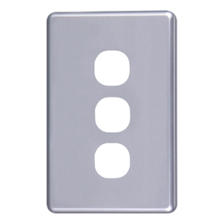 4Cabling 4C | Classic 3 Gang Switch Cover  Silver