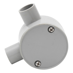 4C | Junction Box 20mm 2 Way Right Angle - 10 Pack