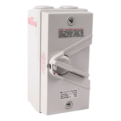 4Cabling 4C | Weatherproof Isolator 1 Pole IP66 250V  35A