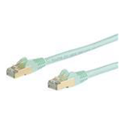 StarTech 5m CAT6a Ethernet Cable Aqua RJ45 Snagless Connectors CAT6a STP Cord Copper Wire Network Cable (6ASPAT5MAQ)