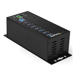 7-Port Industrial USB 3.0 Hub with External Power Adapter - ESD & 350W Surge Protection (HB30A7AME)