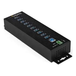 10-Port Industrial USB 3.0 Hub with External Power Adapter - ESD & 350W Surge Protection (HB30A10AME)