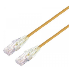 BluPeak 2M Ultra Thin Cat6a UTP LAN Cable - Yellow (Lifetime Warranty)