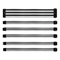 CoolerMaster WHITE/BLACK SLEEVED EXTENSION CABLE KIT V2, 30CM, 1X24PIN, 1X8(4+4)PIN, 2XPC