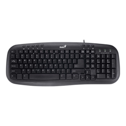 Genius KB-M200 multimedia spill resistant USB keyboard