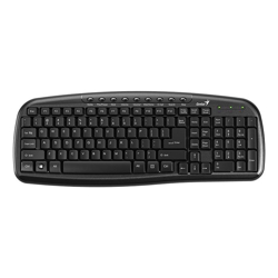 Genius KB-M255C multimedia spill resistant USB keyboard