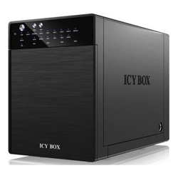 Icy Box External 4-Bay RAID System for 3.5 inch SATA I / II / III Hard disks with USB 3.0 and eSATA (IB-RD3640SU
