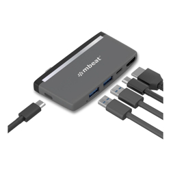 mbeat EssentialPro 5-IN-1 USB- C Hub ( 4k HDMI Video USB-C PD Pass Through Charging USB 3.0 x 2 USB-C x 1)
