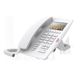 Fanvil H5 Hotel / Office Enterprise IP Phone - 3.5" Colour Screen, 1 Line, 6 x Programmable Buttons, Dual 10/100 NIC, POE, 2 Years Warranty- White
