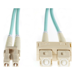 4Cabling 3m LC-SC OM4 Multimode Fibre Optic Cable: Aqua