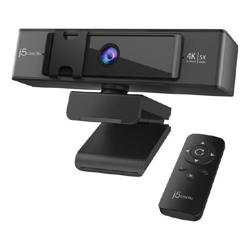 J5Create USB 4K Ultra HD Webcam with 5x Digital Zoom Remote Control