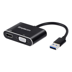 Simplecom DA316 USB 3.0 to HDMI + VGA Video Card Adapter Full HD 1080p