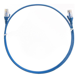 8Ware Cat6 Ultra Thin Slim Cable 1m / 100cm Blue Color Premium RJ45 Ethernet Network LAN UTP Patch Cord 26AWG