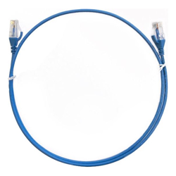 8Ware Cat6 Ultra Thin Slim Cable 0.25m / 25cm Blue Color Premium RJ45 Ethernet Network LAN UTP Patch Cord 26AWG