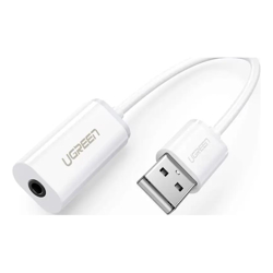 UGREEN USB A Male to 3.5 mm Aux Cable (White)