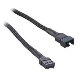 High Quality Single Sleeve 4-Pin Fan Extension Black 30cm