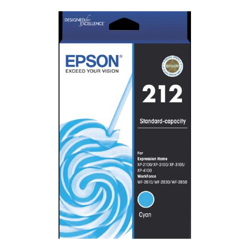 Epson 212 Std Cyan Ink XP-4100 XP-3105 XP-3100 XP-2100 WF-2850 WF-2830 WF-2810
