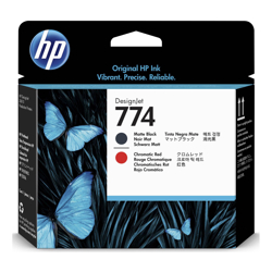 HP 774 Matte Black/Chromatic Red Printhead