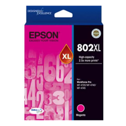 Epson 802XL Magenta Ink DURABrite - WF-4720, WF-4740, WF-4745