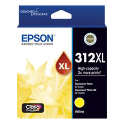 Epson 312XL Yellow Ink Claria Photo HD, XP-8500, XP-15000
