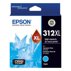 Epson 312XL Cyan Ink Claria Photo HD, XP-8500, XP-15000