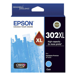 Epson 302XL Cyan Ink Claria Premium for Expression Premium XP-6000