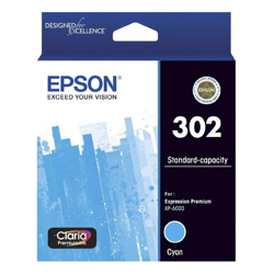 Epson 302 Cyan Ink Claria Premium for Expression Premium XP-6000