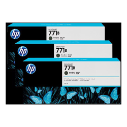 771B 775ml 3-Pack Matte Black Ink Cart B6Y23A