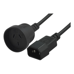 BluPeak 25cm Power Cable C14 male to 3-Pin AU Female- Price is per single unit. Minimum order QTY 20. Sold by carton QTY 20 units.