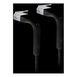 UniFi patch cable with both end bendable RJ45 1m - Black