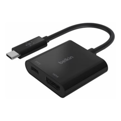 USB-C to HDMI Adapter with 60W power delivery Black