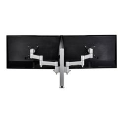 Atdec AWM Dual Monitor arm solution - 460mm articulating arms - 400mm Post - Grommet clamp - Black