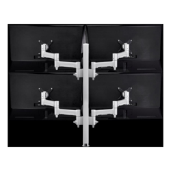 Atdec AWM Quad Monitor arm solution 460mm articulating arms 750mm Post heavy duty clamp Black