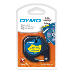 Dymo LT Plastic 12mm x 4m Yell