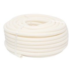 4Cabling 4C | 20mm Corrugated Conduit Medium Duty White 25 meter/roll