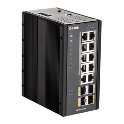 D-Link 14-Port Gigabit Industrial Managed PoE Switch with 10 1000BASE-T (8 PoE+) ports and 4 SFP ports