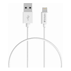 Verbatim Charge  Sync Lightning Cable 1m White--Lightning to USB A