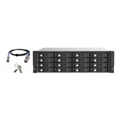 Qnap TL-R1620Sep-RP 16-bay 3U rackmount SAS 12Gbps JBOD expansion enclosure with SAS expander 2.5"/3.5" SAS 12Gbps & SAS/SATA 6Gbps drives 5 yr wty (NO RAIL)