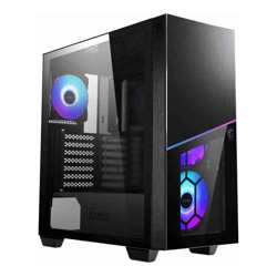 MSI MPG SEKIRA 100R Mid-Tower Case, Supports E-ATX / ATX / M-ATX / Mini ITX, 2x USB 3.2, 1x USB-C, 1x Audio, 1x Mic, ATX Power Supply